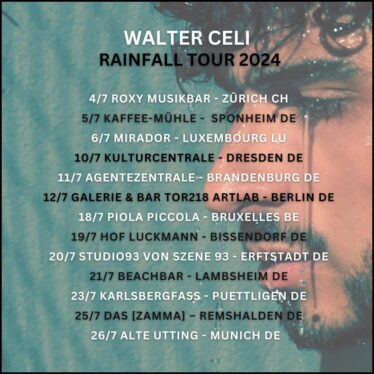 Rainfall Tour 2024, la nuova tournée europea di Walter Celi