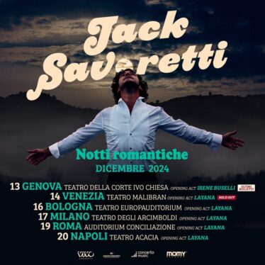 Jack Savoretti in concerto a Napoli, il 20 dicembre al teatro Acacia